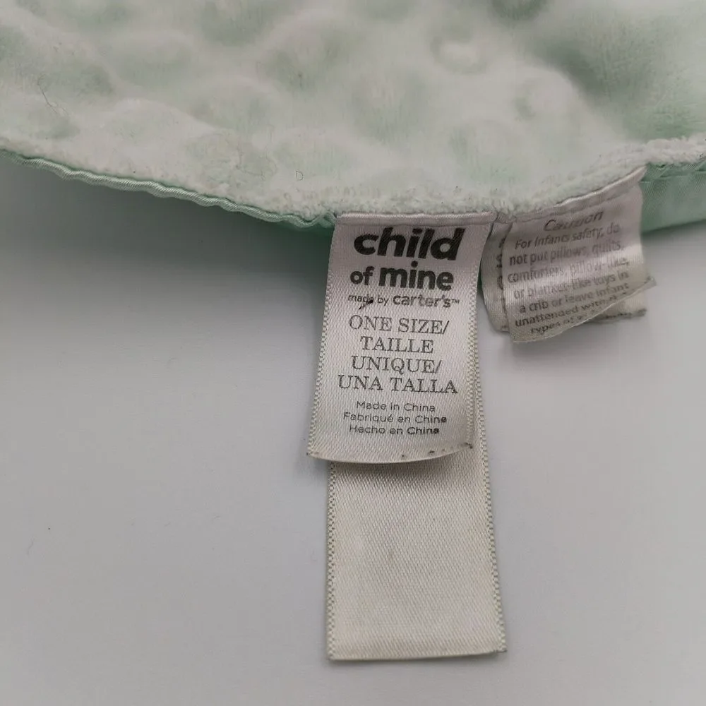 Carter's Child of Mine Elephant Lovey Security‎ Blanket Rattle Green Little Star